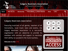 Tablet Screenshot of calgarymusicians.org